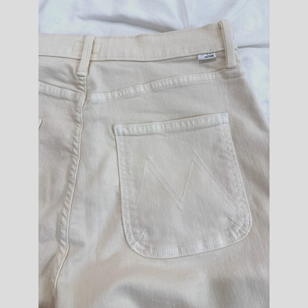 Mother The Curbside Cargo Flood Pants Eggnog 33 NWT Barrel Leg - Picture 7 of 12